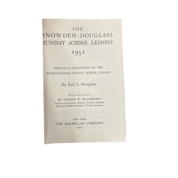 The Snowden Douglass Sunday School Lessons 1951 HC Earl Sermon Minister Pastor - Picture 3 of 4